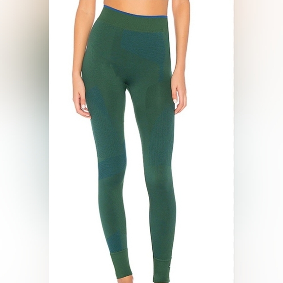 Adidas By Stella McCartney | Seamless Training Leggings Size S In Green - Picture 4 of 16